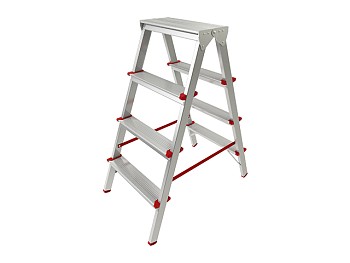 Лестница-стремянка алюм. двухсторонняя 94 см 4 ступ. 3,2кг PRO STARTUL (ST9941-04)