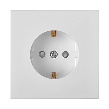 Розетка 1-ая (скрытая, с/з, з/ш) белая, Carre, BYLECTRICA