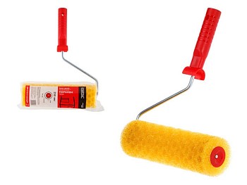 Валик поролоновый "Горошек" 250мм с ручкой 8мм STARTUL PROFI