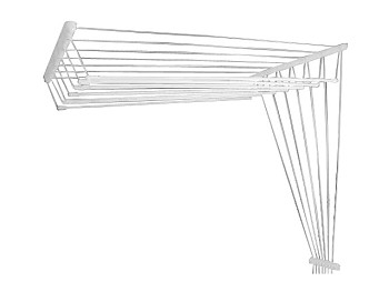 Сушилка для белья потолочная стальная 2,4 м, 7 стержней, белая, PERFECTO LINEA