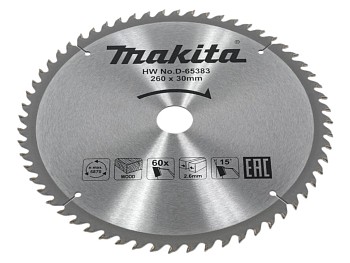 Диск пильный 260х30х2,6 мм 60 зуб. по дереву  MAKITA