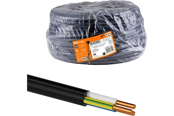 Кабель ВВГнг(А)-LSLTx 3х1,5 ок(N, PE)-0,66 ГОСТ (100м) TDM