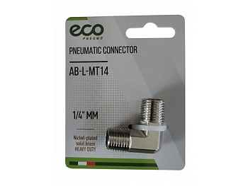 Соединение нар. резьба 1/4" L-образное (латунь) ECO