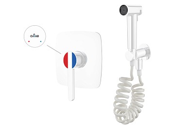 Смеситель для биде (Lt) D35, серия Lotus белый, a-five