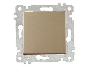 Выключатель 1-клав. двухполюсный (скрытый, без рамки, винт. зажим) золото, RITA, MUTLUSAN