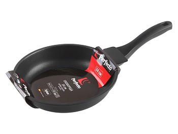 Сковорода литая ф 24х5.5 см, алюм., антиприг. покр., серия Black, PERFECTO LINEA