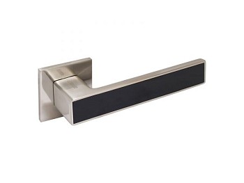Ручка дверная АЛЛЮР АРТ "ЛАНА" SN/BL (86815) мат.никель/черный ЗАЩИТ.ПЛЕНКА