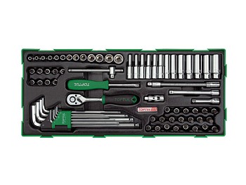 Набор-сет головок с принадлежностями 72предм. TOPTU