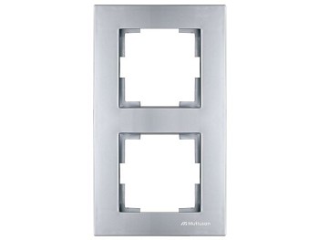 Рамка 2-ая вертикальная серебро, RITA, MUTLUSAN