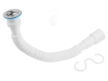 Сифон 1 1/2"х40/50 гофрированный (удлинённый), выпуск 70мм, AV Engineering
