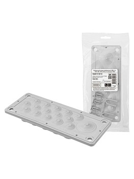 Кабельный ввод мембранный КВМ-16, ТЭП, RAL7035, IP54, 16 вводов TDM