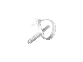 Хомут 6х90мм с дюбелем 6х35мм (дюбель-стяжка полироп.) белый (50шт в зип-локе)