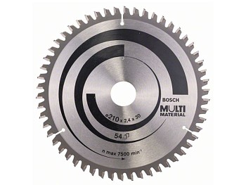 Диск пильный 210х30 мм 54 зуб. универсальный MULTIMATERIAL BOSCH