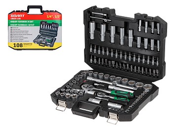 Набор головок и бит 108пр. ВОЛАТ