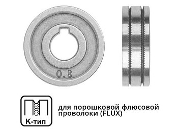 Ролик подающий ф 30/10 мм, шир. 10 мм, проволока ф 0,8-1,0 мм (K-тип)