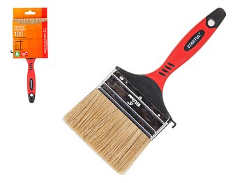 Кисть плоская 4"-100мм натур. щетина (стены, фасады) STARTUL PROFI