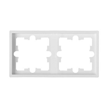 Рамка 2-местная белая, Carre, BYLECTRICA