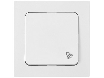 Выключатель 1 клав. для быт. электр. звонков (скрытый, 4А) белый, Astrum, BYLECTRICA