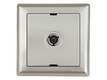 Розетка ТВ (переходная, скрытая) титан, DARIA, MUTLUSAN