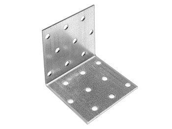 Уголок крепежный равносторонний 60х60х60 мм KUR белый цинк STARFIX