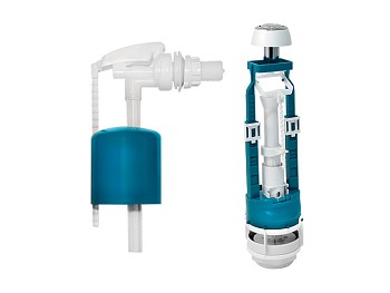 Арматура с переходной опорой белая кнопка, бок.подводка, ИнкоЭр