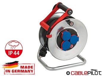 Удлинитель на катушке 25м (3 роз., 3.3кВт, метал. катушка, резин. кабель) Brennenstuhl Garant