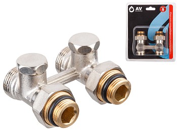 Клапан прямой вентильный 3/4" нар. для радиатора (мультифлекс), AV Engineering (инд. упак.)