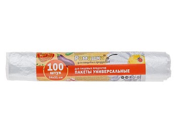 Пакеты для пищевых продуктов, 100 шт, "Стандарт", РОМАШКА