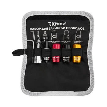Набор для зачистки проводов, мягкий чехол, 6 предметов KRANZ