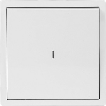 Выключатель 1 клав. (cкрытый, 10А) со световой индикацией, белый, Carre, BYLECTRICA