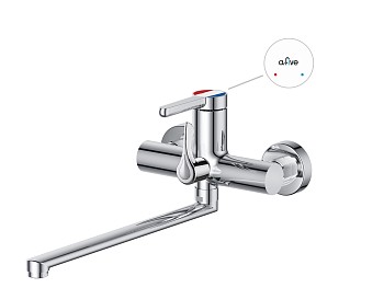 Смеситель для ванны (Lt) D35, серия Lotus хром, a-five