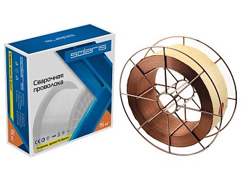 Проволока сварочная омедненная ER 70S-6 ф1,2мм (катушка BS300 15 кг) SOLARIS