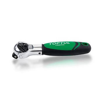 Трещотка 1/4"-1/2" 72зуб. 160мм двухсторонняя TOPTUL