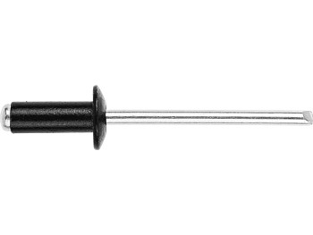 Заклепка вытяжная 4.8х12 мм алюминий/сталь, RAL 9017 (150 шт в пласт. конт.) STARFIX