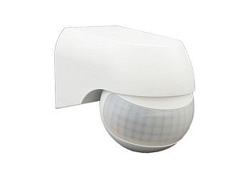 Датчик движения PMS-IR 010  800Вт  180° 12м IP44 WH Jazzway