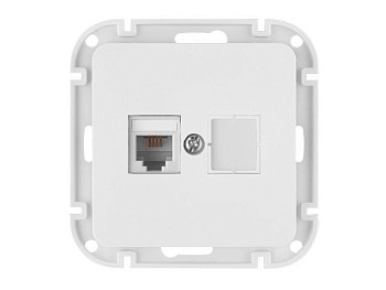 Розетка 1-ая телефонная (скрытая) белая, Astrum, BYLECTRICA