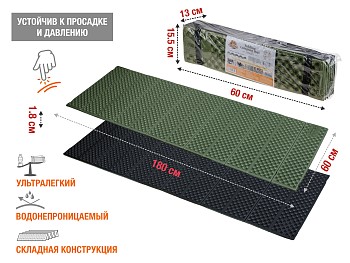 Коврик туристический складной, Coyote, ARIZONE