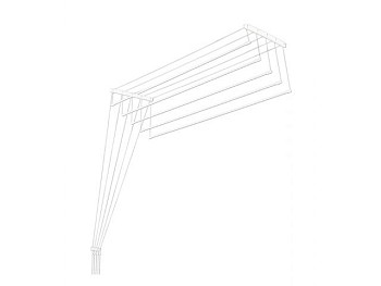 Сушилка для белья потолочная алюминиевая 2,0 м, 5 стержней, EURO PREMIUM, PERFECTO LINEA