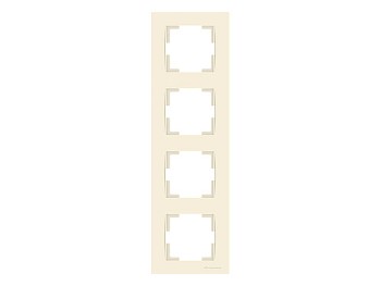 Рамка 4-ая вертикальная кремовая, RITA, MUTLUSAN