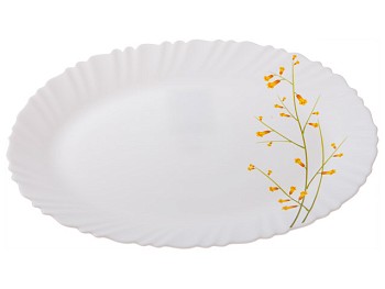 Блюдо стеклокерамическое, 320 мм, овальное, серия Лимонник, DIVA LA OPALA