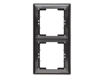 Рамка 2-ая вертикальная дымчатая, DARIA, MUTLUSAN