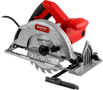 Циркулярная пила WORTEX CS 1655-1 в кор. 1200 Вт, 160 мм, пропил до 55 мм, алюм. подошва