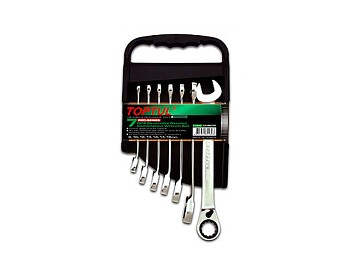 Набор ключей комбинир. с трещоткой 10-19мм PRO SERIES TOPTUL