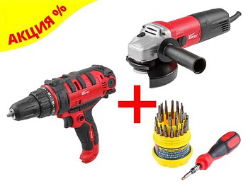 Дрель-шуруповерт WORTEX DR 1025 в кор. + АКЦИЯ!