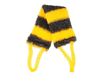 Мочалка банная MASSAGE-LINE "Полосатая кругловязаная"