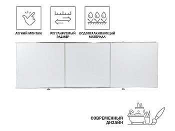 Экран под ванну 1,7 м, белый матовый, PERFECTO LINEA