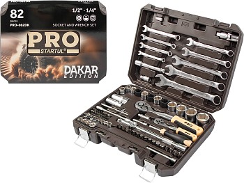Набор головок и ключей 82пр. 1/4",1/2" PRO STARTUL DAKAR (PRO-082DK)