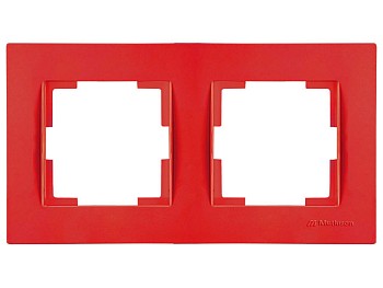Рамка 2-ая горизонтальная красная, RITA, MUTLUSAN