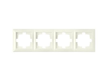 Рамка 4-местная бежевая, Стиль, BYLECTRICA