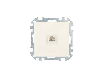 Розетка 1-ая телефонная (скрытая) бежевая, Стиль, BYLECTRICA